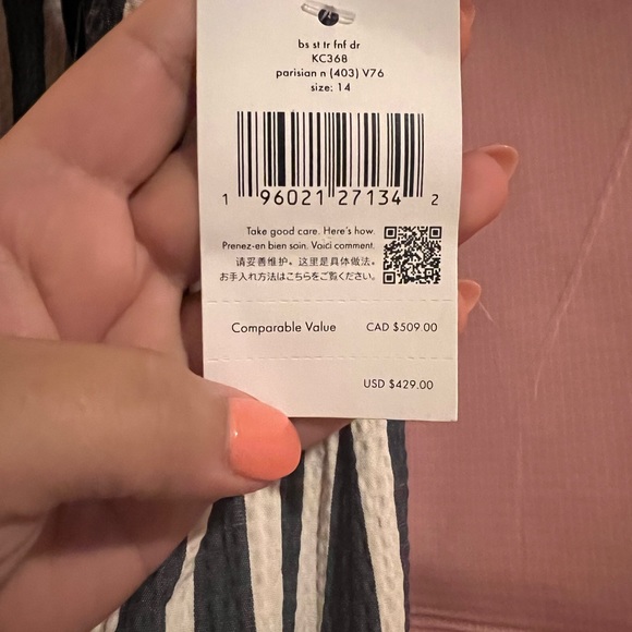 Size 14 Kate Spade Midi Dress 100% Cotton - Picture 2 of 3